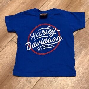 Harley-Davidson Kids' Tee in Blue with Red and White Logo